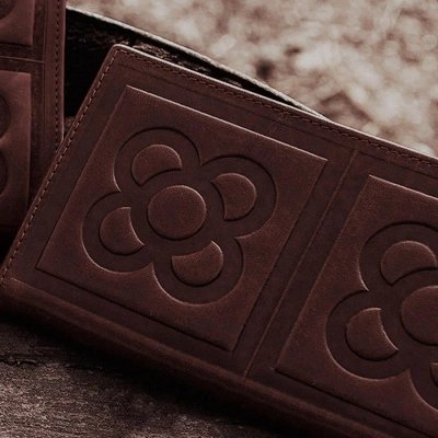 Barcelona Flower Leather Wallet