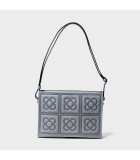 Sac bandoulière Fleur de Barcelone en cuir gravé