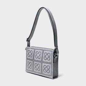 Sac bandoulière Fleur de Barcelone en cuir gravé