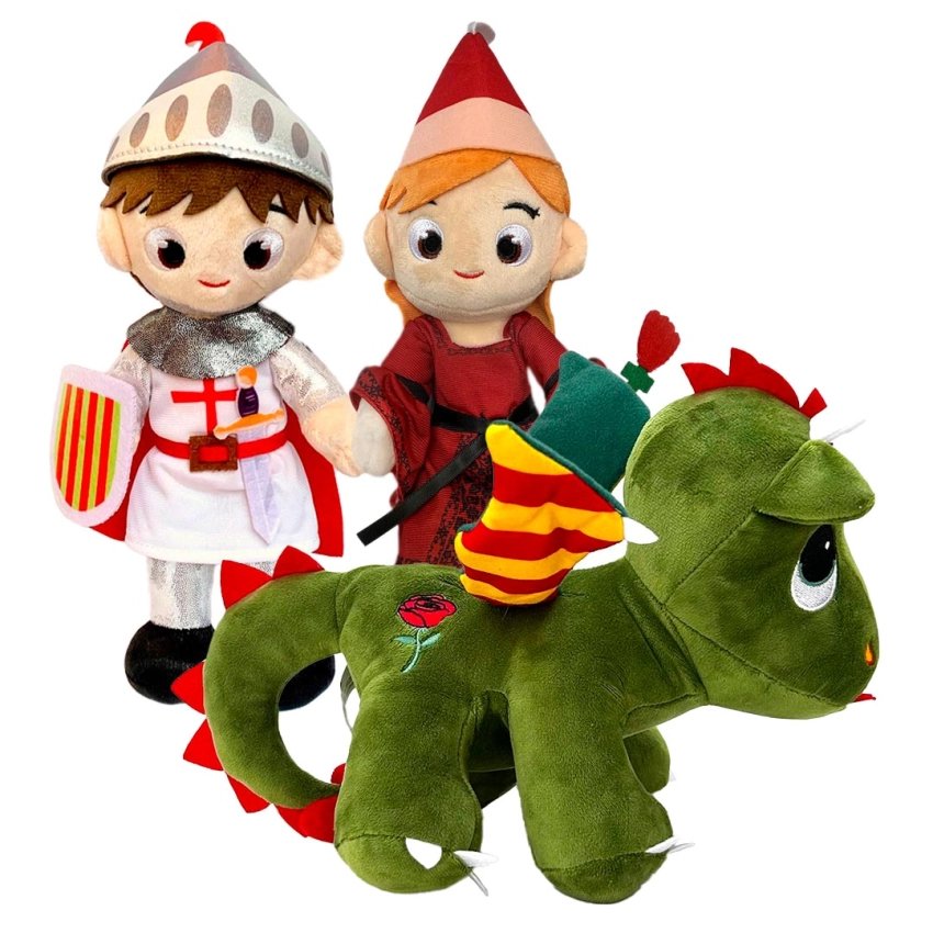 Saint George Plush Toys – Dragon, Princess & Knight