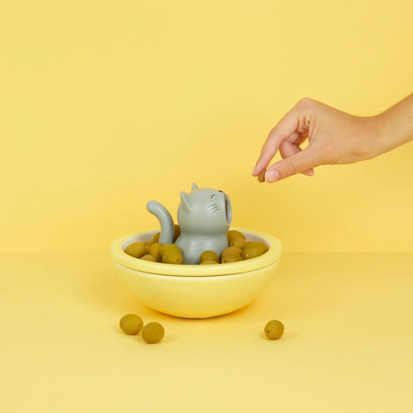 Bol aperitiu Hungry Cat per a snacks i closques