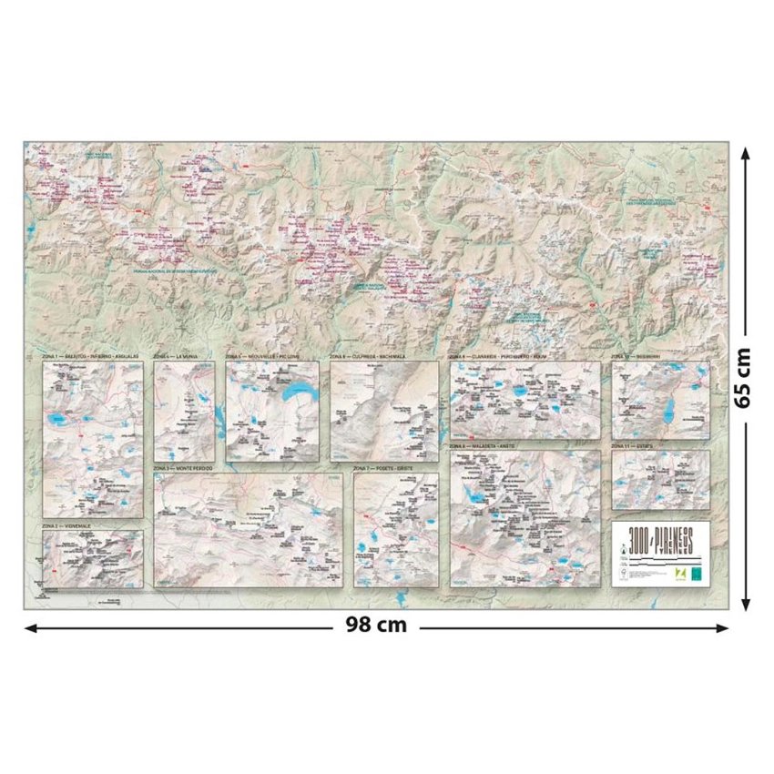 Mapa rascar Pirineos 3000m | Picos para conquistar