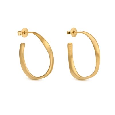 Gaudi Casa Mila hoop earrings gold 24K
