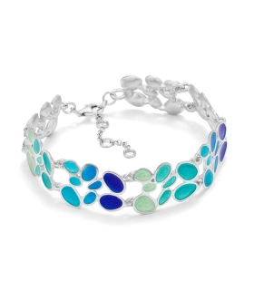 Pulsera Casa Batlló esmalte azul plata u oro