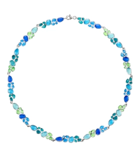 Gargantilla Casa Batlló esmalte azul plata u oro