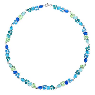 Gargantilla Casa Batlló esmalte azul plata u oro