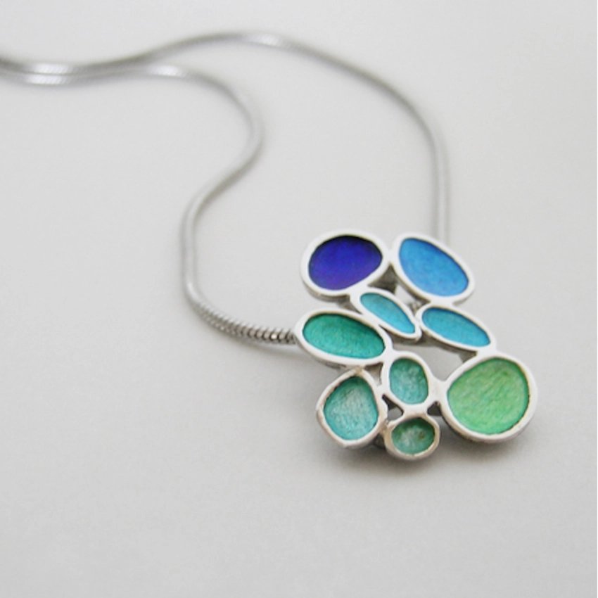 Collier Casa Batlló pendentif bleu grand ou petit