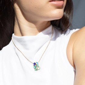 Casa Batllo necklace blue pendant large or small