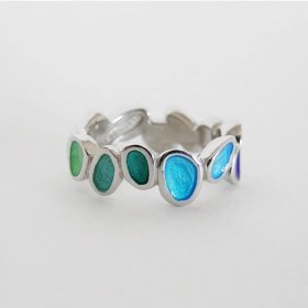 Bague Gaudí Casa Batlló bleu or ou argent