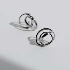 Boucles sculpturales design unique argent ou or 24K