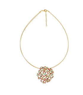 Candy Colours necklace multicolor enamel 24K