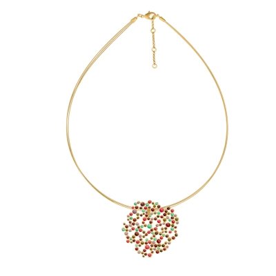 Candy Colours necklace multicolor enamel 24K
