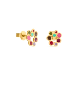 Candy Colours earrings multicolor enamel 24K
