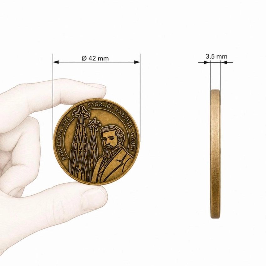 Gaudí 2026 numbered medal – Limited edition of 500 pieces