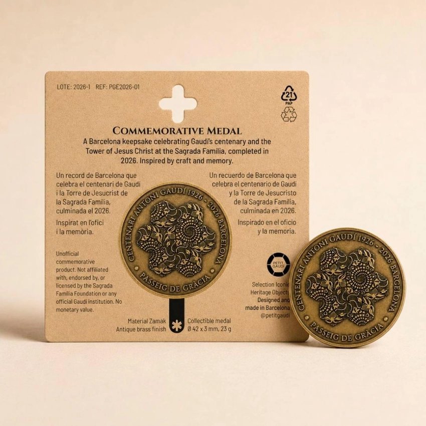 Gaudí 2026 numbered medal – Limited edition of 500 pieces
