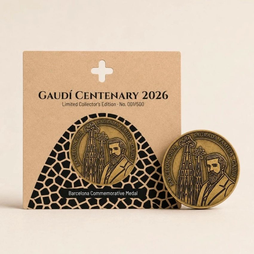 Gaudí 2026 numbered medal – Limited edition of 500 pieces