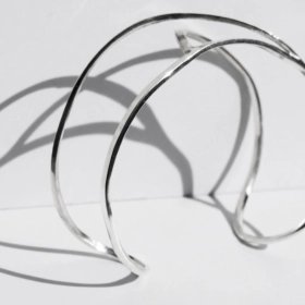 Polsera Embolic escultòrica plata 925 o or 24K