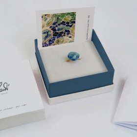 Anillo Gaudí Jewelry azul Casa Batlló – Joidart