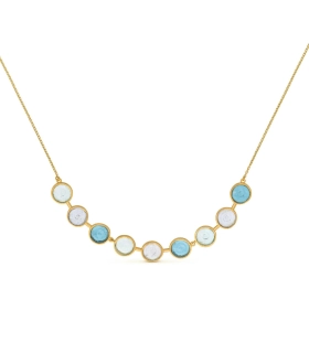 Collar Gaudí Casa Batlló azul oro 24K – Joidart