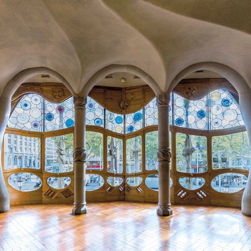 Collaret Gaudí Casa Batlló blau or 24K – Joidart