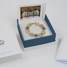 Pulsera Gaudí Casa Batlló azul oro 24K – Joidart