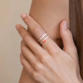 Bague Tremelia dorée ou argentée multicolore – Joidart