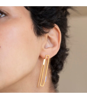 Boucles longues Tremelia dorées ou argentées
