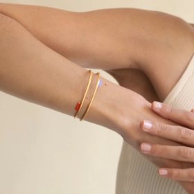 Bracelet Tremelia ouvert doré ou argenté – Joidart