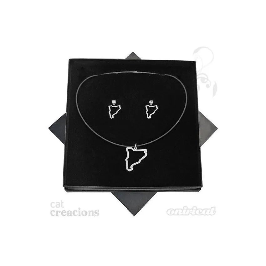 Pack collar y pendientes perfil