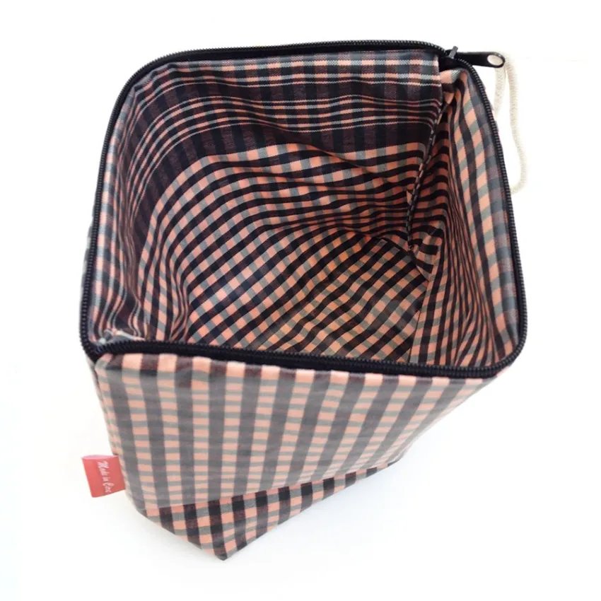 Farcell resin-coated toiletry bag inside