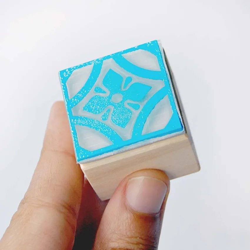 Kit timbres hydrauliques avec encre bleue