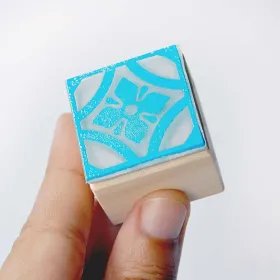 Kit timbres hydrauliques avec encre bleue