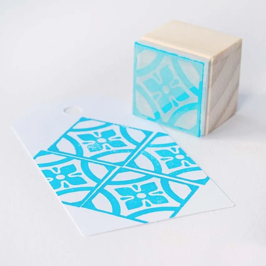 Kit timbres hydrauliques échantillon d'encre bleue