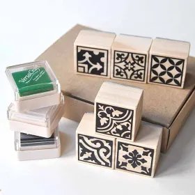 Kit timbres hydrauliques avec boîte encre verte