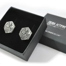 Gaudí panot earrings with pressure closure box