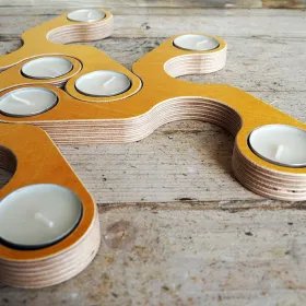 Canelobre Tesela Mostassa vista diagonal