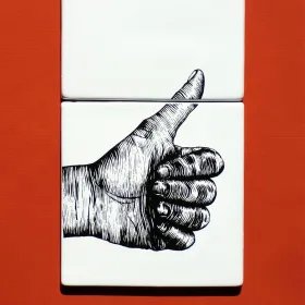 Mural Bussoga Like red background