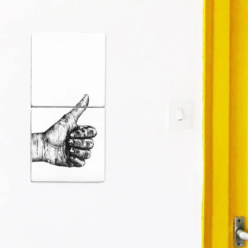 Mural Bussoga M'agrada paret blanca