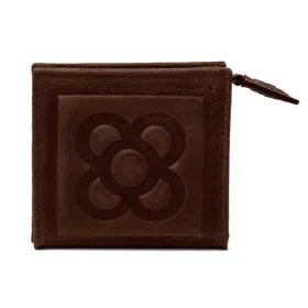 Flor de Barcelona wallet brown front view