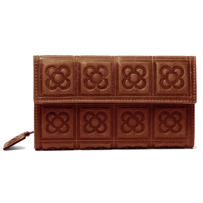 Flor de Barcelona wallet natural front view