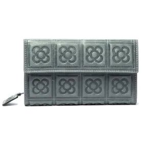 Flor de Barcelona wallet grey front view
