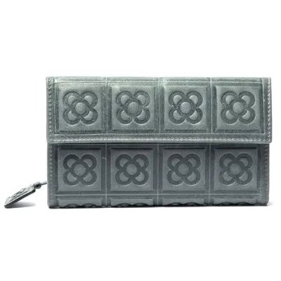Flor de Barcelona wallet grey front view