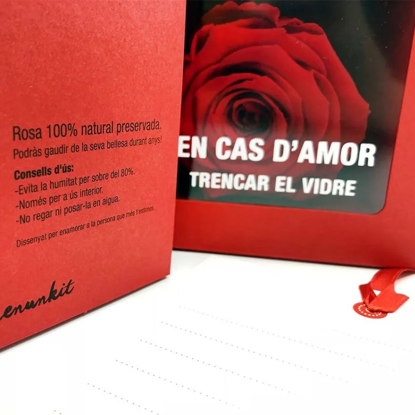 En cas d'amor trencar el vidre vista dorsal
